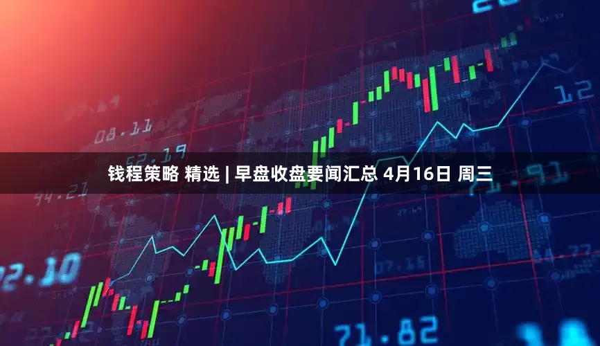 钱程策略 精选 | 早盘收盘要闻汇总 4月16日 周三